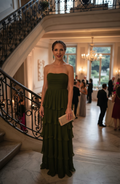 Strapless Tiered Pleated Maxi Dress - Women's Formal Evening Gown