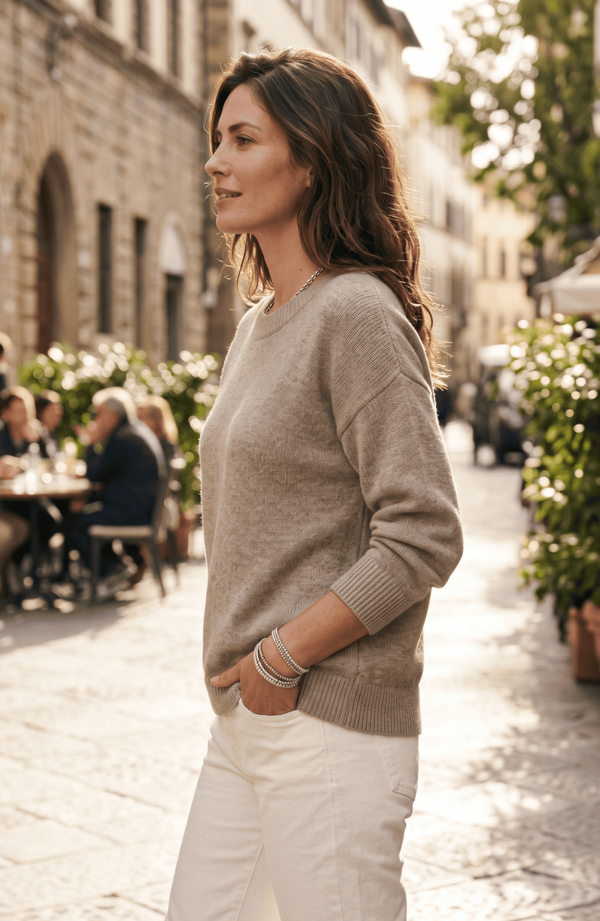 Cozy Soft Relaxed Fit Crewneck Knit Sweater - Women's Drop Shoulder Fall Pullover